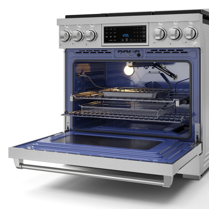 Gordon Ramsay by THOR Kitchen 36 Inch Professional Liquid Propane Range with Tilt Panel Touch Control, Stainless Steel
