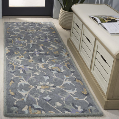Tapis floral en laine touffeté à la main Arber Jardin