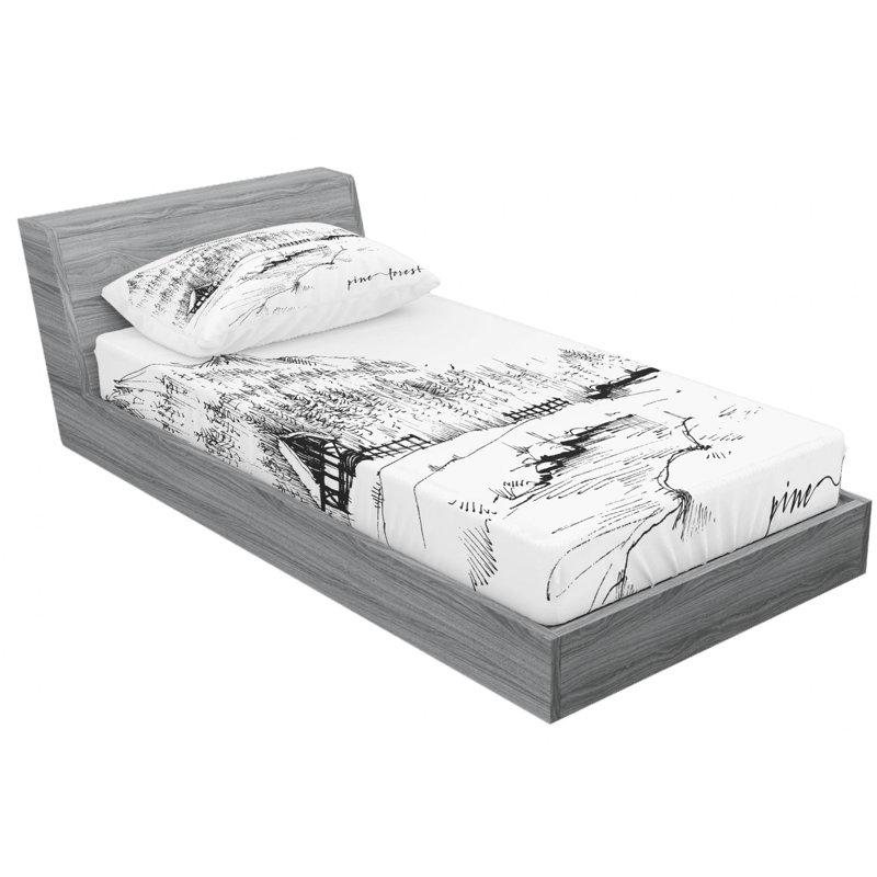 Microfiber Sheet Set, Twin Sheet Set with Fitted Sheet