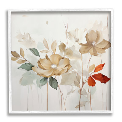 Bb-250-Fleurs modernes tendres encadrées sur bois