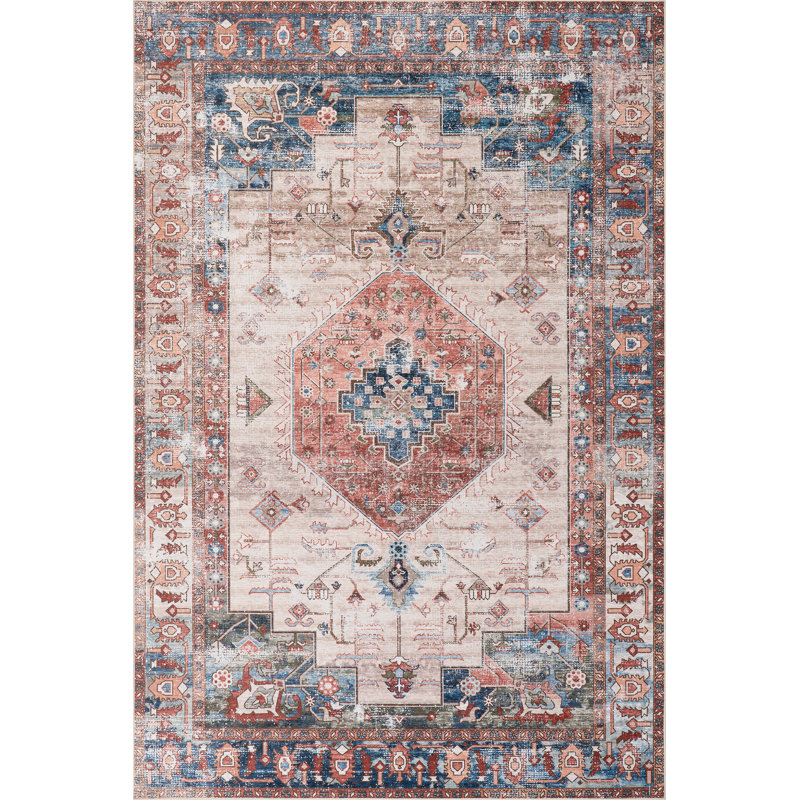  Carolita SplashGuard Machine Washable Area Rug, Rectangle 3' x 5'