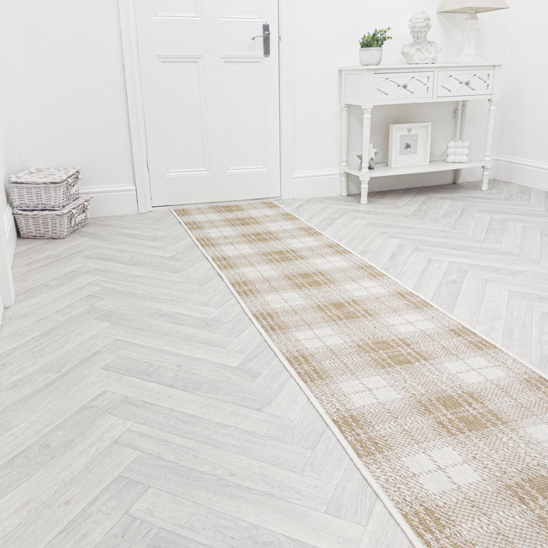 Runner Plaid Flatweave Area Rug, Runner 60 x 150 cm
