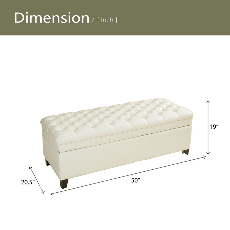 STORAGE OTTOMAN, Ivory