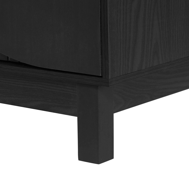 6 Drawer Fluted Dresser 60" Wide - Solid Wood Leg TV Stand, 6 Deep Drawer Storage Cabinet for Bedroom, Living Room & Entryway