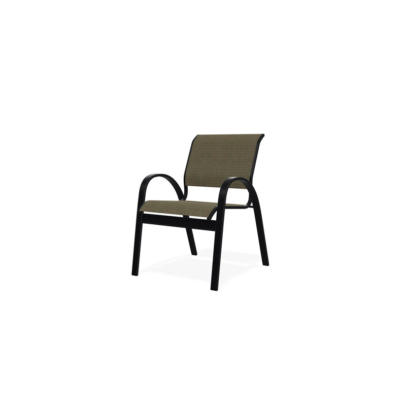 Aruba II Outdoor Dining Chair, Elevation Stone, Black