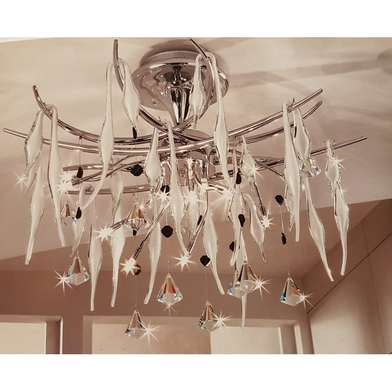 Plafonnier semi-encastré 12 lumières