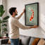 Arching Koi Japandi - Framed Print-1540898167-1540898168