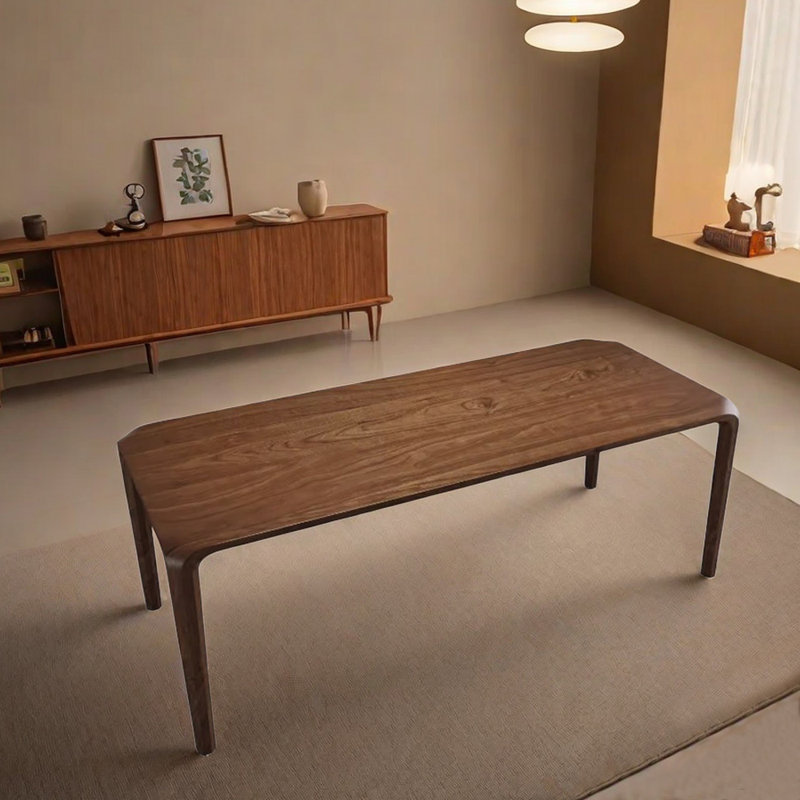 Table de salle à manger en bois de frêne massif, L 31,49 po x L 78,74 po