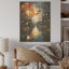 «Tranquil Lakes Rivers Urban Symphony I - Lake River», art mural sur bois de pin naturel