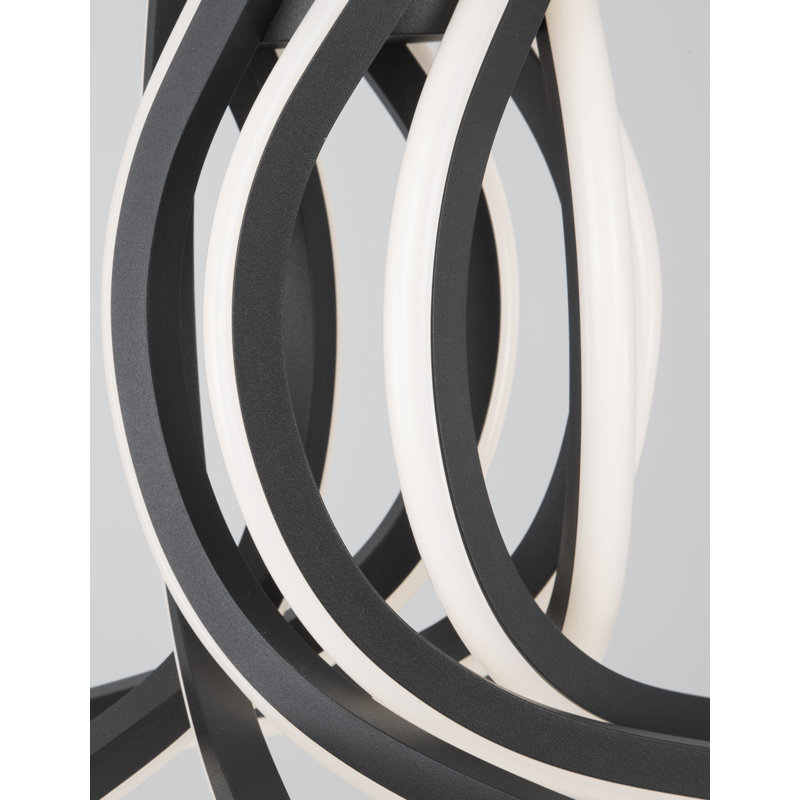 8 - Light Black LED Unique/Statement Pendant, 60cm H x 80cm W x 80cm D