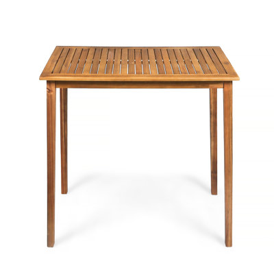 Wood Outdoor Bar Table With Finish, 44-Inch Depth, Slim Legs, Exquisite And Simple Rectangle Use, 25-Inch Width, Design, Weather-