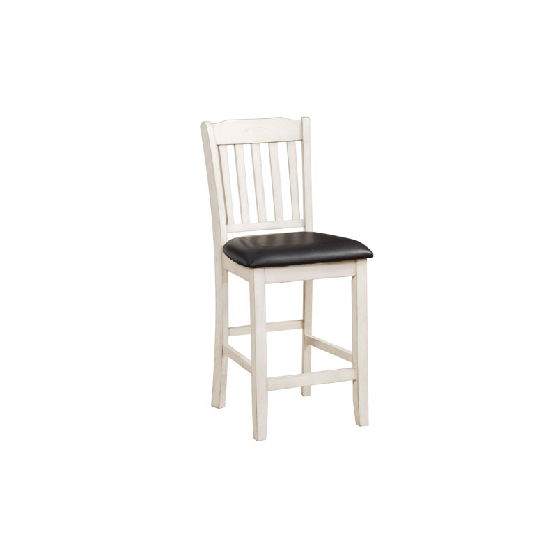 Ensemble de chaises de salle à manger à hauteur de comptoir brun foncé en similicuir 2 pièces