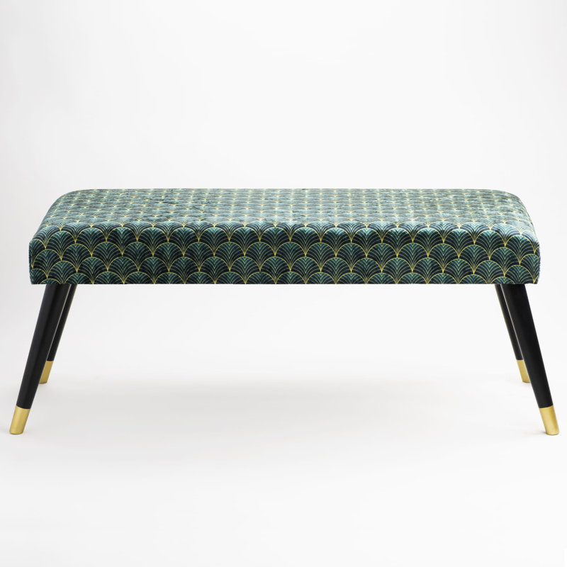 Velvet Upholstered Bench, H40 x W120 x D30cm
