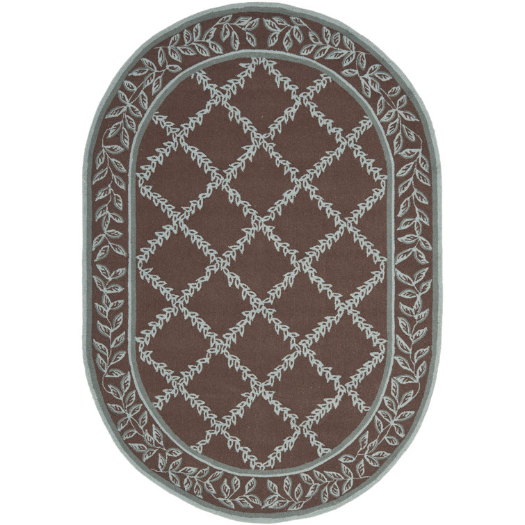 Hollander Hand-Hooked Wool Brown Area Rug