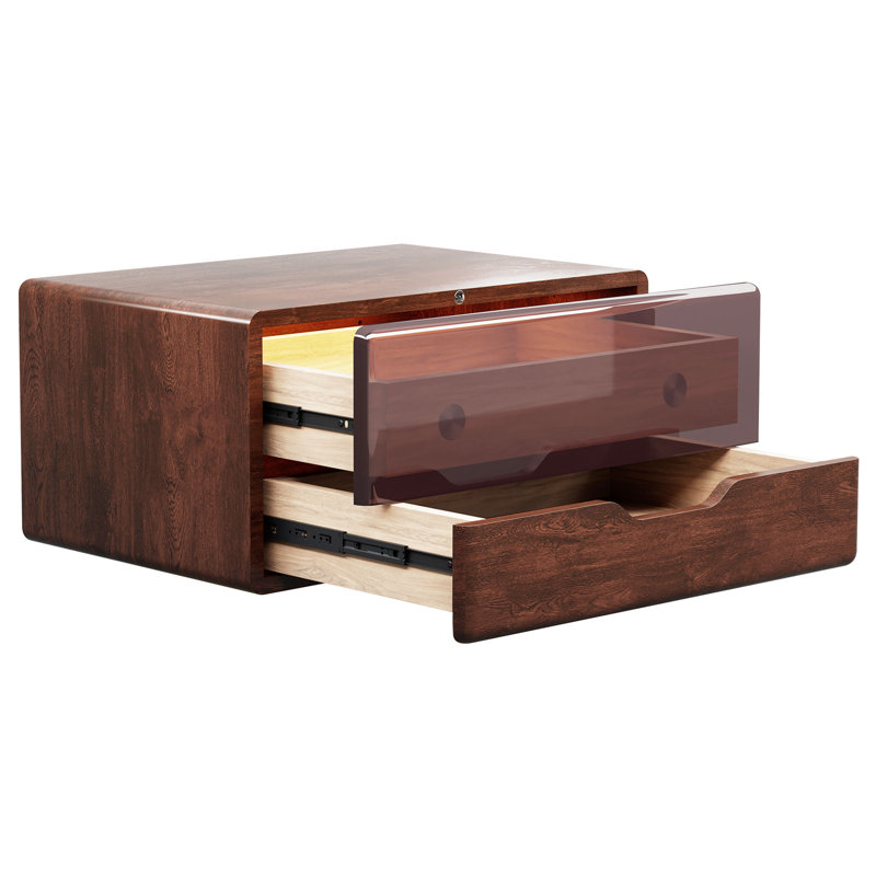 Jaidynn 19.7'' W Solid Wood Nightstand, Brown