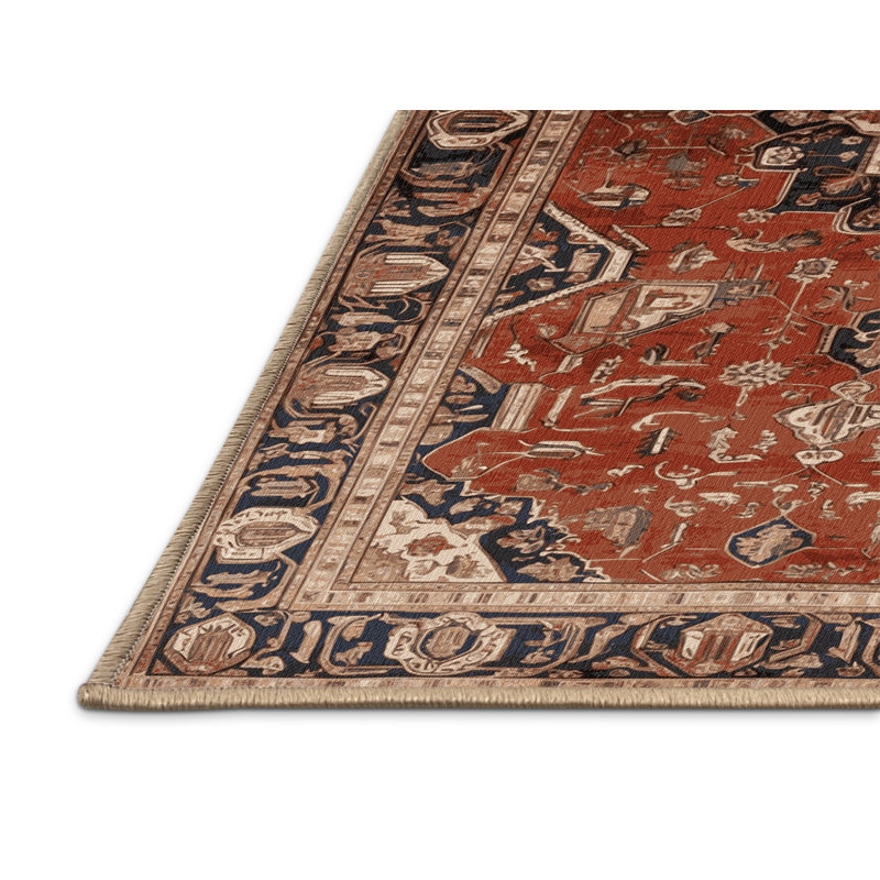 Tapis brun lavable à la machine, Rectangulaire 8 pi x 10 pi