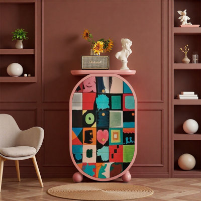 Armoire décorative en bois de noyer