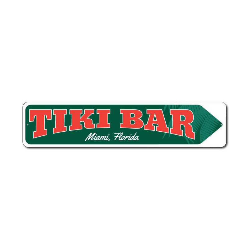 Plaque en métal Tiki, H 4 po x l 18 po x P 0,04 po