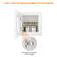 Meuble mural standard HOMEIBRO Cozy Design, en contreplaqué blanc Shaker, prêt à assembler, 45,7 cm (L) x 30,5 cm (P) x 30,5 cm (H), sans vitre.-442816242-442889278