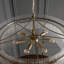 Geira Grand 7lt Pendant light finished in Ant. Brass