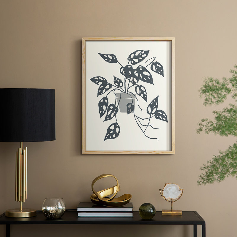 «Growing Leaves I», reproduction encadrée - bois massif, H 30 po x l 24 po, Naturel