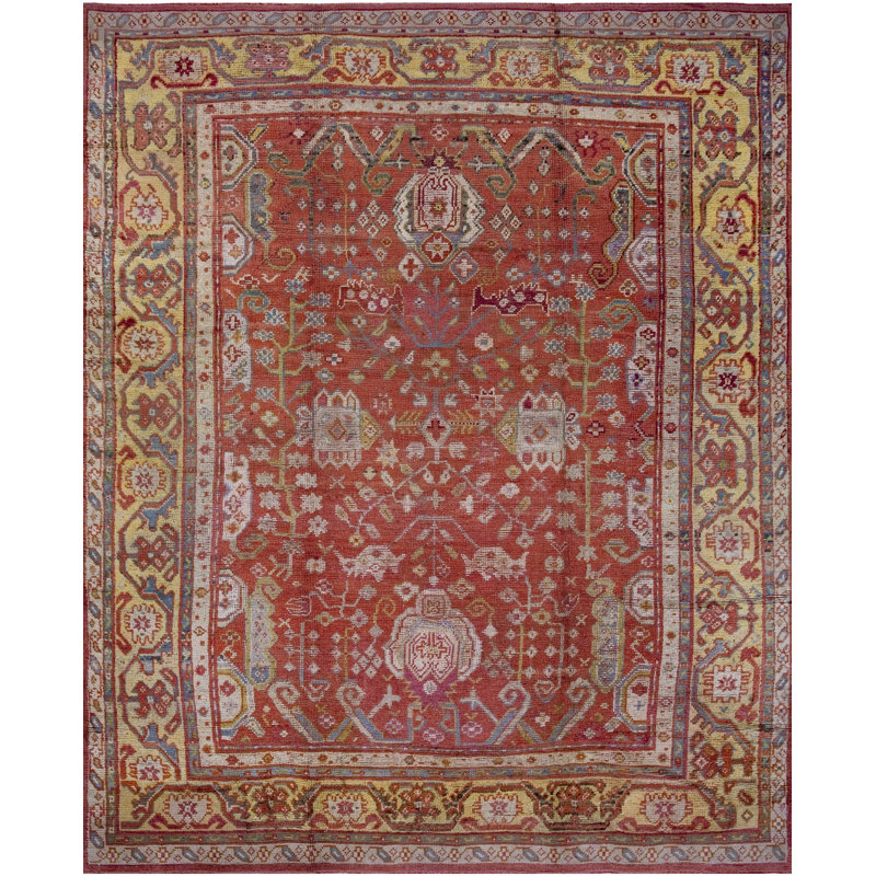 Tapis Oushak rustique antique à grande échelle