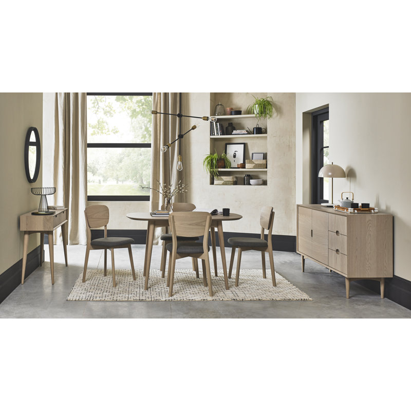 Sievers Solid Wood Base Dining Table, H77 x L129 x W85cm