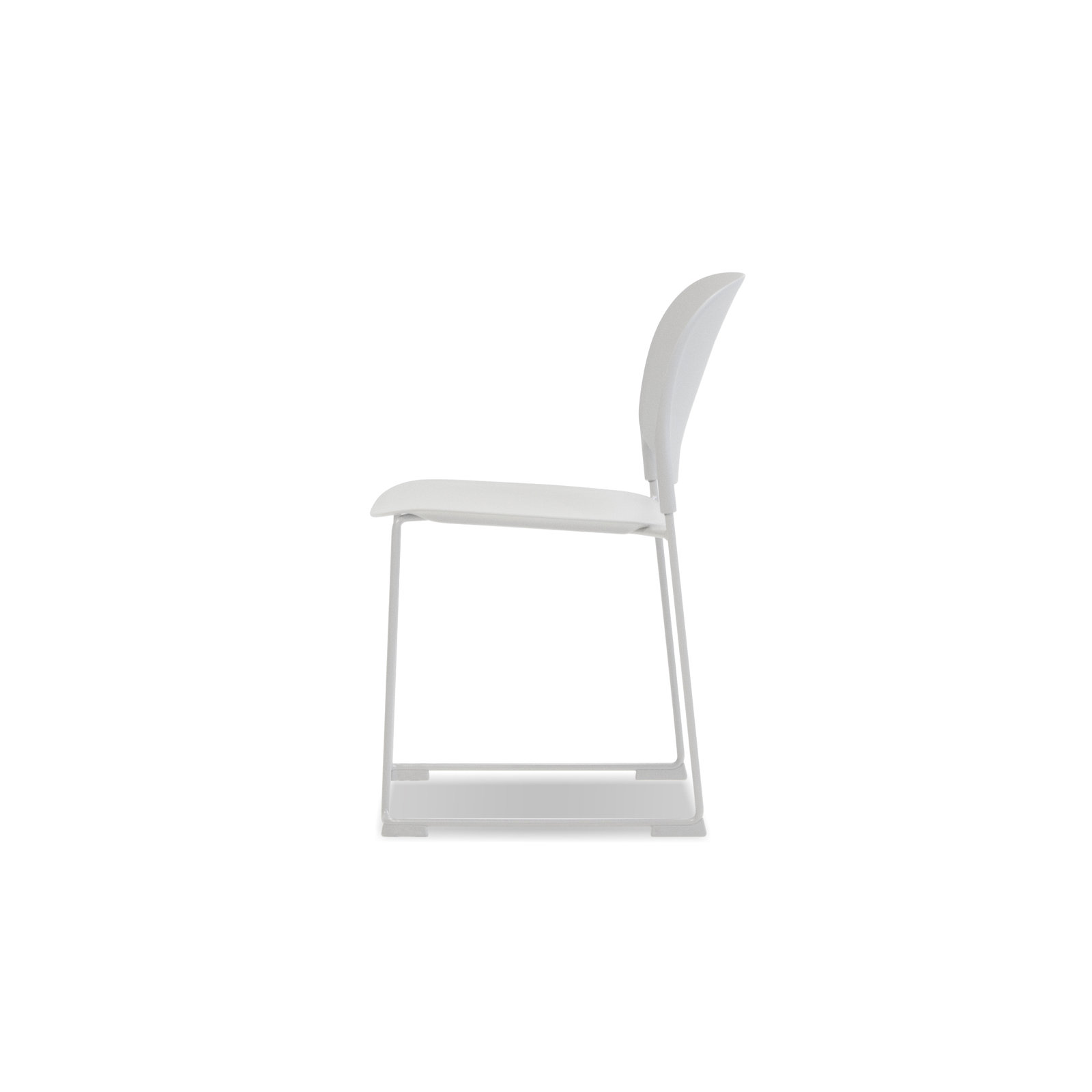 Calvin Stackable Patio Side Chair, White
