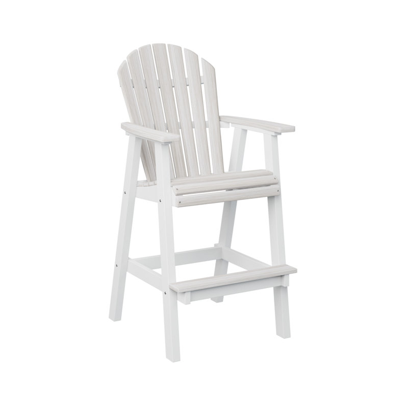 Berlin Gardens Comfo Back Bar Chair, 30", White/Black