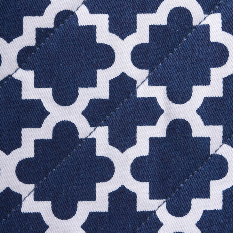 Porte-main à motif de treillis Trung, Bleu nautique