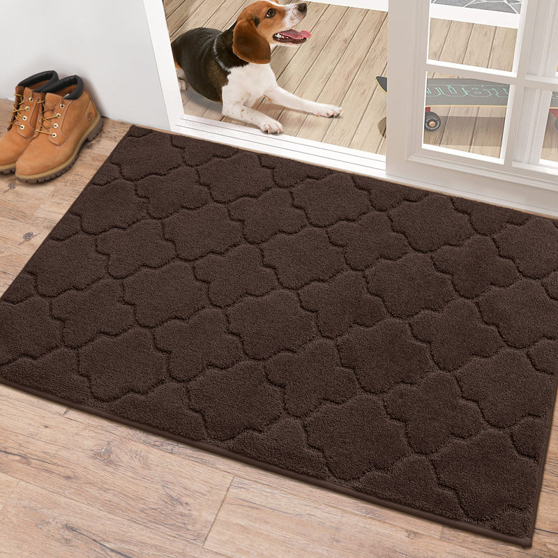 Monfield Non-Slip Outdoor Doormat, 24" W x 36" L, Brown