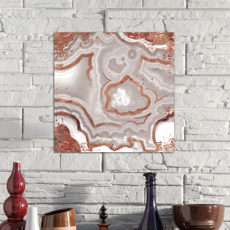 « Rose Gold White Luster », impression sur toile tendue, H 37 po x l 37 po x P 1,5 po, Non mat, Toile tendue