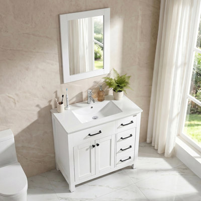 Ensemble de meuble-lavabo simple 36 po avec miroir Kamiaya