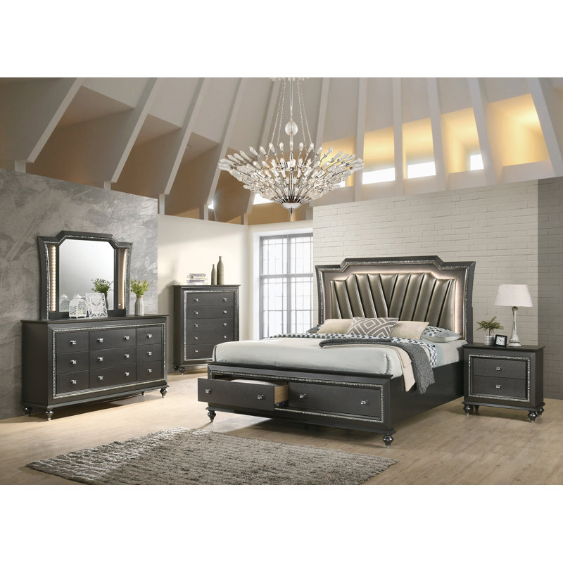 Commode 9 tiroirs avec miroir Webber