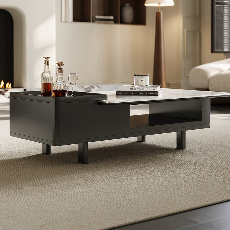 Microcrystalline stone minimalist coffee table