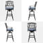 Tabouret de bar pivotant en aluminium pour l'extérieur 30 po avec coussin Sunbrella-1328892552