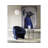 Upholstered Barrel Chair - Blue-516790790