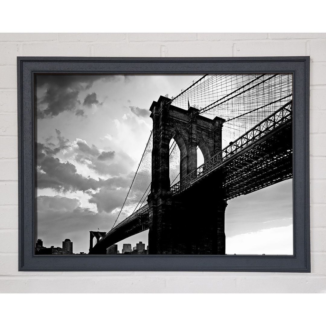 Brooklyn Bridge Sunset B N W - Einzelne Bilderrahmen Kunstdrucke