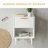 Modern White Nightstand with Gold Accent Handle – 22.83" Bedside Table with One Drawer & Open Shelf, Compact End Table for Bedroom, Small Space Friendly