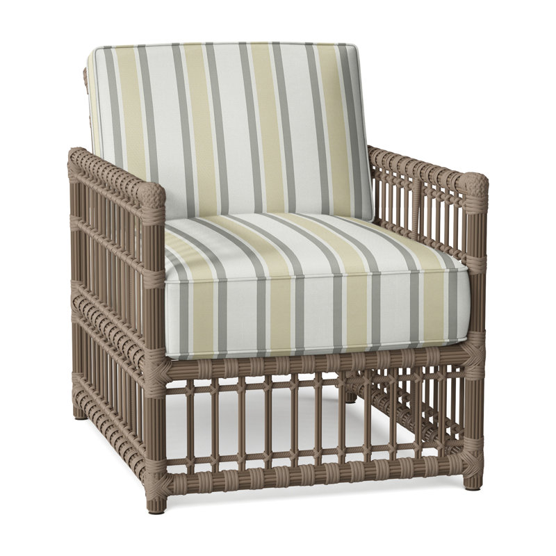 Newport Arm Chair with Cushions, Welt, Newport #66 Burlap, Verona Fossil