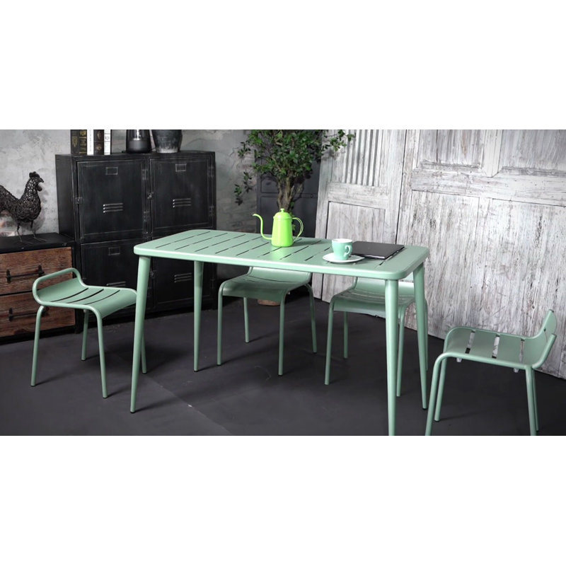 Ensemble de salle à manger rectangulaire pour 4 personnes 47,24 po Siva, Vert