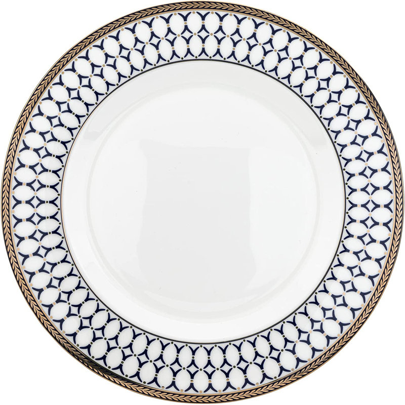Victoria Bella 95AC8974C55F437AABA1EC99C679D0A2 Ensemble de 4 assiettes en porcelaine porcelaine tendre 10,5 ", service de vaisselle, service pour 4 personnes. Renaissance Gold