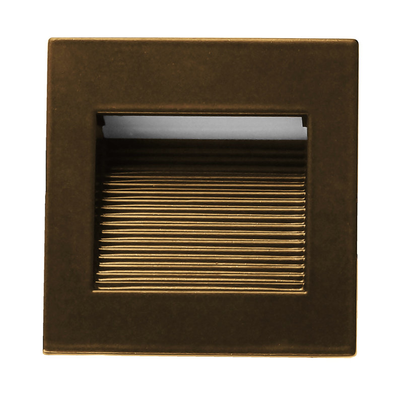 Oil-Rubbed Bronze Square LED Step Light with Frosted Glass
