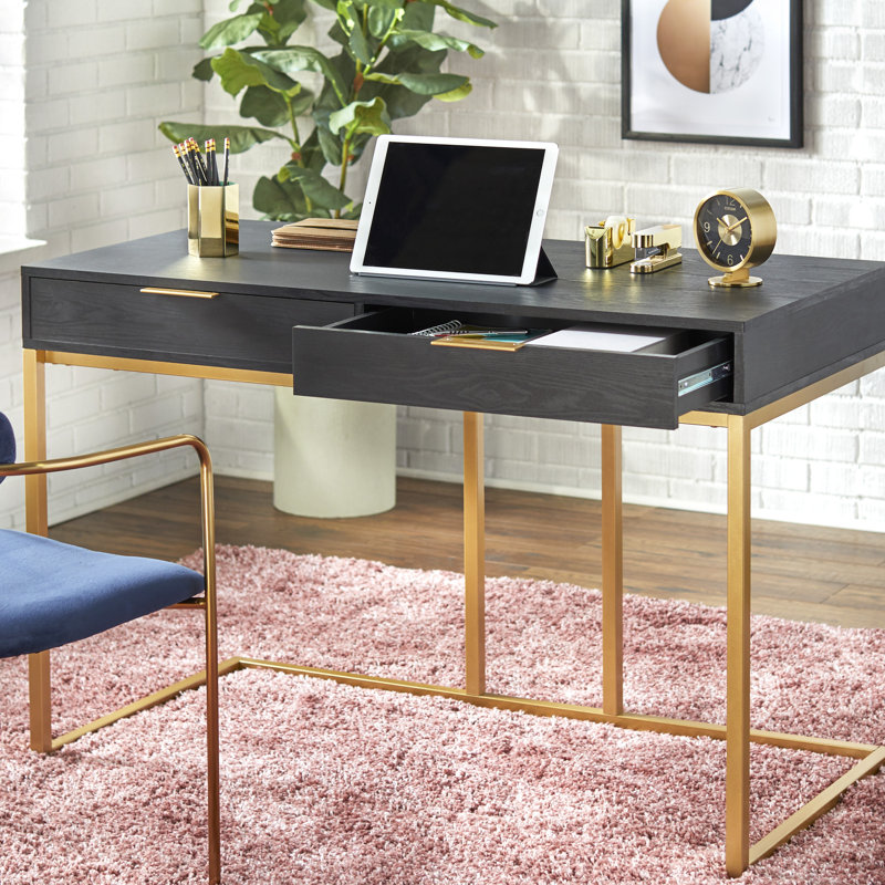 Geri Metal Base Writing Desk