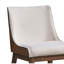 2 chaises élégantes d'appoint de pavillon de jardin - blanc bouclé, velours brun, noyer intégré de 2 revêtement en velours moderne, structure