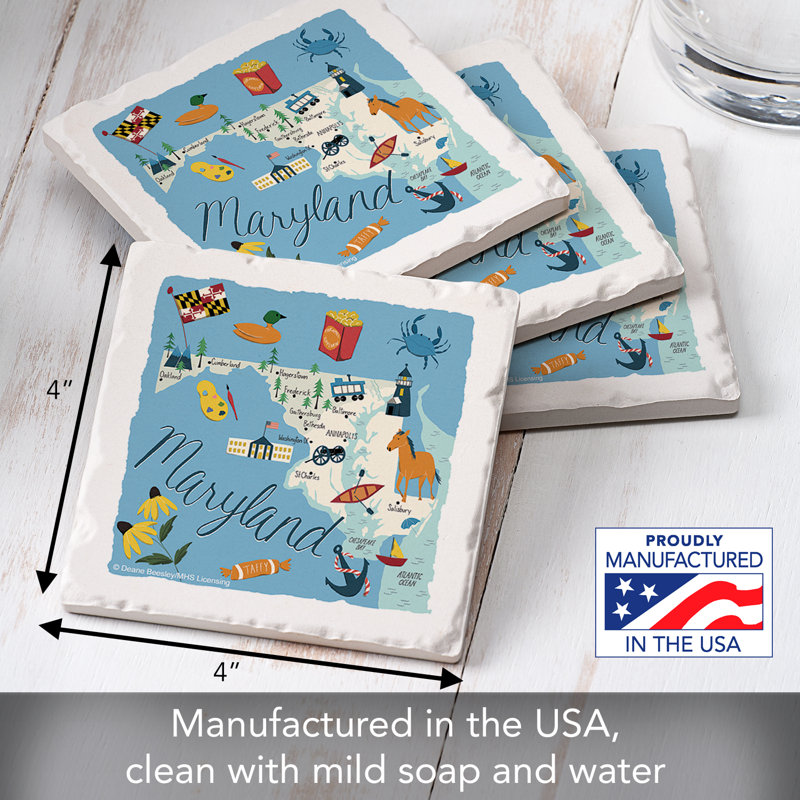 Ensemble de sous-verres 4 pièces Maryland Home