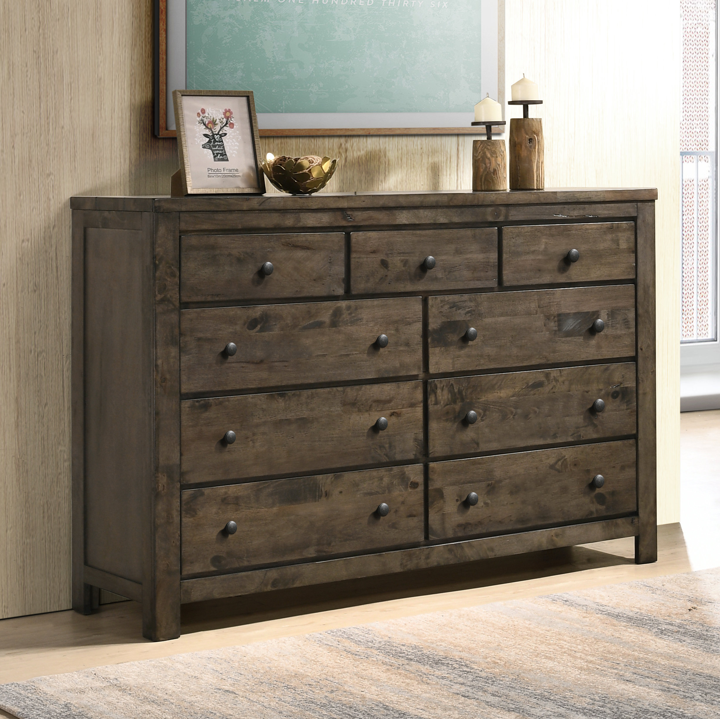 Union Rustic Shockley 9 Drawer Double Dresser & Reviews - Wayfair Canada