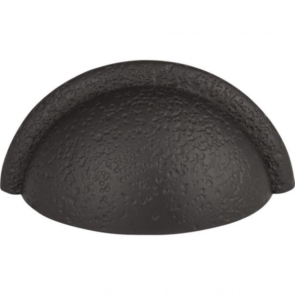 Aged Bronze Rustic Industrial Cup Pull with Mounting Hardware