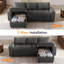 Canapé-lit futon convertible de 71 pouces, canapé moderne avec dossier et accoudoirs réglables-1860077843