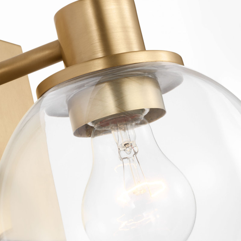 Rito Small Bath from Generation Lighting , 1 Light, Satin Brass, 7.125" H x 6" W x 7" D